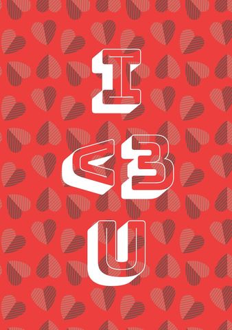 bold love typography with heart pattern background - Download Free Stock Templates Pikwizard.com