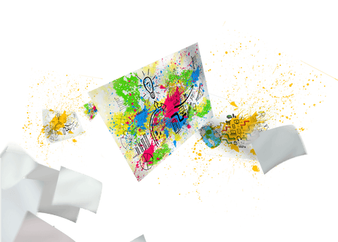 Creative Papers with Colorful Abstract Ideas on Transparent Background - Download Free Stock Videos Pikwizard.com