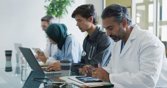 Medical Professionals Collaborating in Conference Room - Download Free Stock Images Pikwizard.com