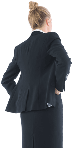 Professional Businesswoman Standing Transparently in Suit