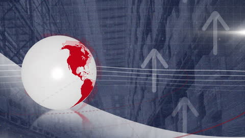 Global Data Processing and Technological Growth Concept