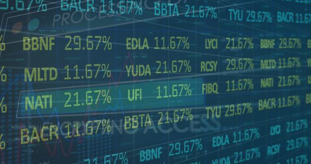 Dynamic Stock Market Display Overlapping Futuristic Data Interface - Download Free Stock Images Pikwizard.com