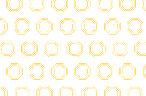 Yellow octagon pattern on transparent background for design use