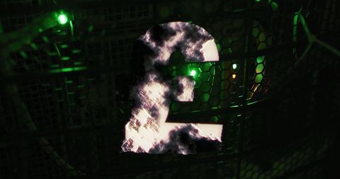 Pound Sterling Symbol in Futuristic Digital Environment