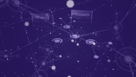 Futuristic Data Network Visualization with Molecular Connections