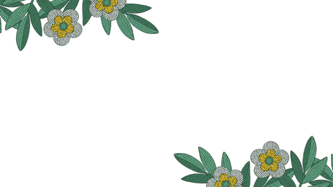 elegant mosaic flowers and leaves border with transparent background - Download Free Stock Videos Pikwizard.com