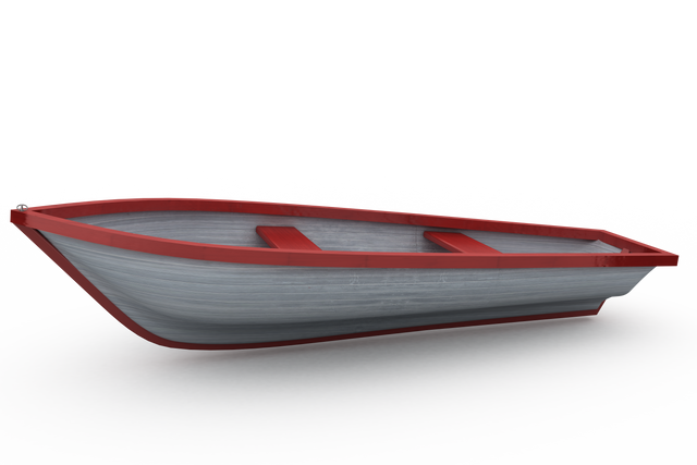 Transparent red and white painted boat with shadow effect - Download Free Stock Videos Pikwizard.com