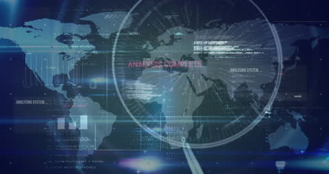 Global Technology Animation with Data and Analytics Theme