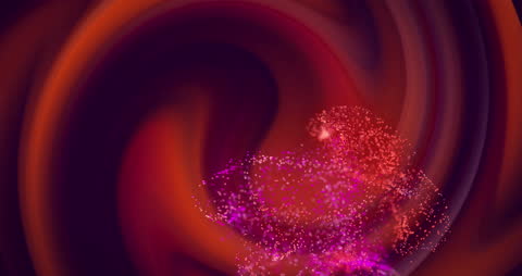 Abstract Liquid Swirls with Lighting Particle Effects