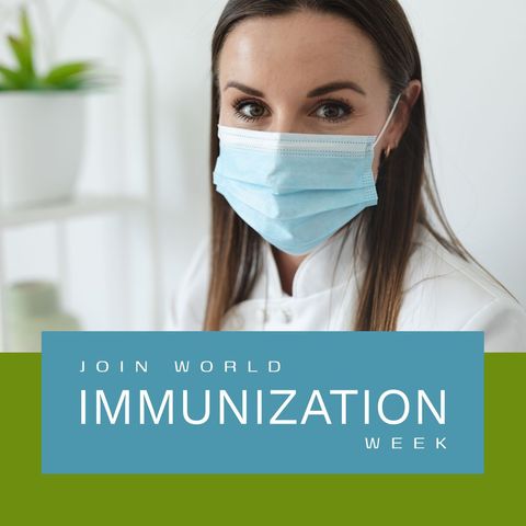 Portrait of Doctor Promoting World Immunization Week - Download Free Stock Templates Pikwizard.com