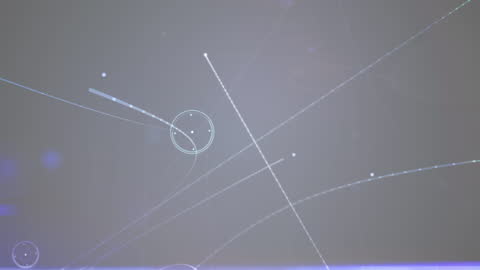 Digital Network Connections Animation on Black Background