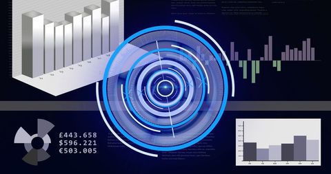Futuristic Interface with Data Analytics and Visualization - Download Free Stock Images Pikwizard.com