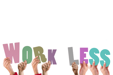 Hands Holding Transparent Colorful 'Work Less' Letters - Download Free Stock Videos Pikwizard.com