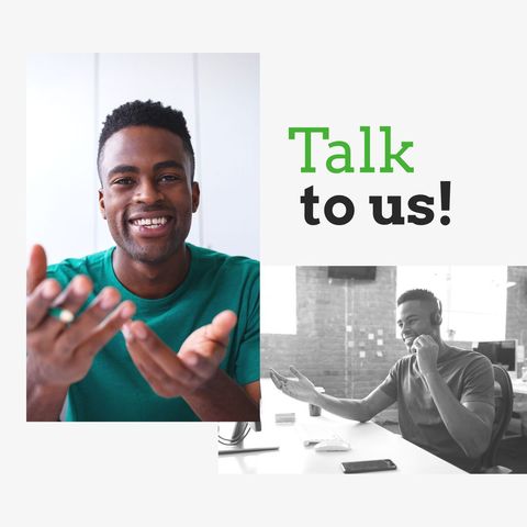 smiling man encouraging communication in business office - Download Free Stock Templates Pikwizard.com