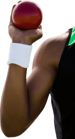 athlete holding shot put arm isolated on transparent background - Download Free Stock Videos Pikwizard.com