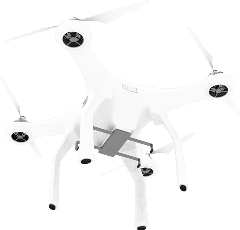 transparent view of advanced white quadcopter drone in flight - Download Free Stock Videos Pikwizard.com