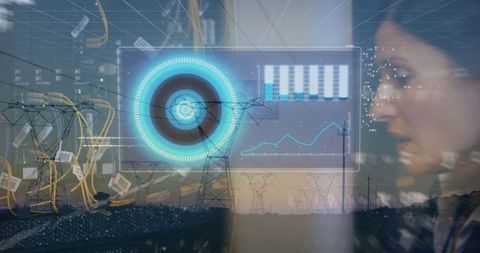 Digital Transformation in Power Industry and Data Analysis - Download Free Stock Images Pikwizard.com