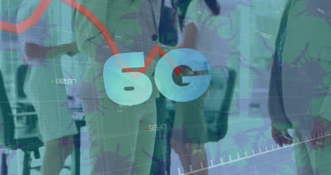 6G Technology and Global Business Interface Concept in Modern Office