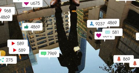 Social Media Integration in Urban Landscape Reflection