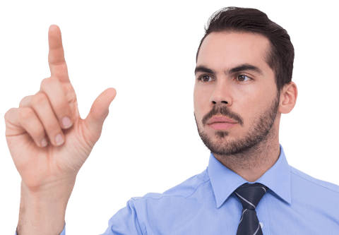Focused Businessman Measuring Mainly on Transparent Background - Download Free Stock Videos Pikwizard.com