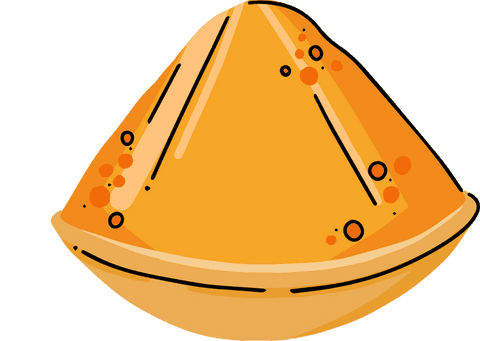 vibrant illustration of orange yellow spice powder on transparent background - Download Free Stock Videos Pikwizard.com