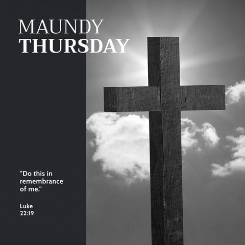 maundy thursday tribute with illuminated cross against sky - Download Free Stock Templates Pikwizard.com