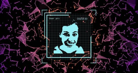 biometric face recognition digital data over interface - Download Free Stock Images Pikwizard.com