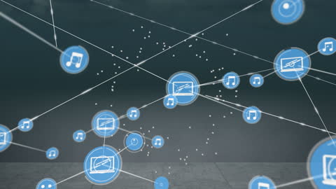Digital Network of Connected Multimedia Icons