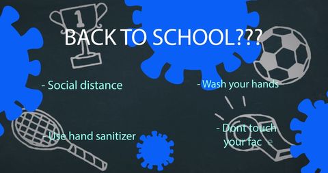 Back to School COVID-19 Safety Chalkboard Concept