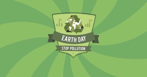 Earth Day Emblem with Environmental Climate Awareness Message - Download Free Stock Images Pikwizard.com