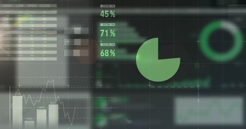 digital data processing interfaces with graphs and charts - Download Free Stock Images Pikwizard.com