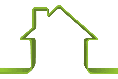 Minimalist Green House Outline Icon on Transparent Background - Download Free Stock Videos Pikwizard.com