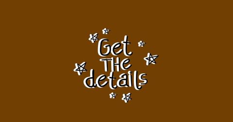 Get the Details Text on Orange Background Decorated with Stars - Download Free Stock Images Pikwizard.com