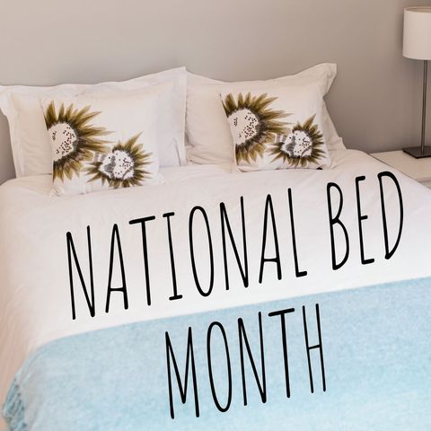 celebrating national bed month with cozy bedding - Download Free Stock Templates Pikwizard.com