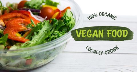 Fresh Organic Salad in Transparent Bowl on White Wooden Table - Download Free Stock Images Pikwizard.com