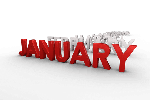 vibrant three-dimensional january text on transparent background - Download Free Stock Videos Pikwizard.com