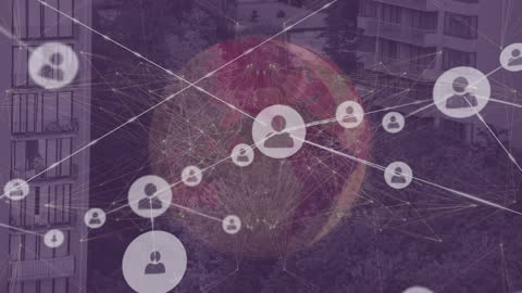 Global Connectivity Concept with Digital Globe and Network Icons