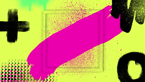 Vibrant Abstract Animation with Bold Colors and Geometric Shapes