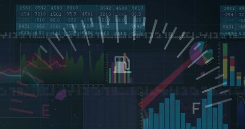 Abstract Data Processing Over Car Dashboard Interface - Download Free Stock Images Pikwizard.com