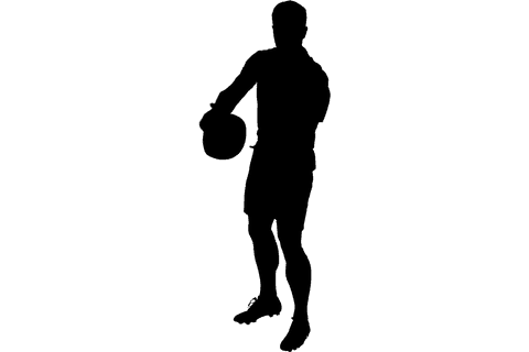 Silhouette of Male Football Player Dribbling Ball on Transparent Background - Download Free Stock Videos Pikwizard.com