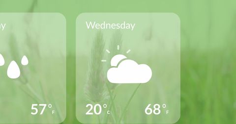 Digital Weather Forecast Display in Nature Setting - Download Free Stock Images Pikwizard.com