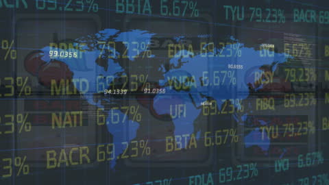 Global Financial Data Interface with World Map