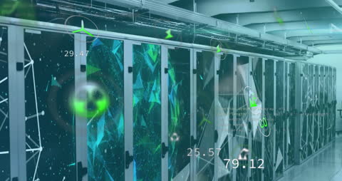 Digital Animation of Data Visualization in Server Room