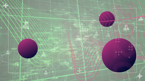 Abstract Digital Networking with Bright Geometric Forms