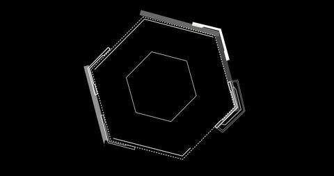 this abstract representation features a series of outlined hexagons against a black backdrop. the design features geometric shapes with clean, sharp lines to create a sense of modern minimalism. ideal for use in contemporary digital applications, such as website backgrounds, wallpapers, or graphic design projects seeking a sleek, sophisticated look.