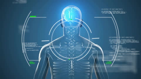 Digital Human Model with Futuristic Data Scanning Interface