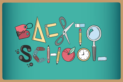 transparent illustration of back to school with school supplies on chalkboard - Download Free Stock Videos Pikwizard.com