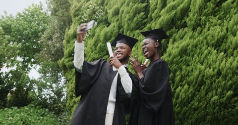 Graduation Celebration Outdoor Selfie
