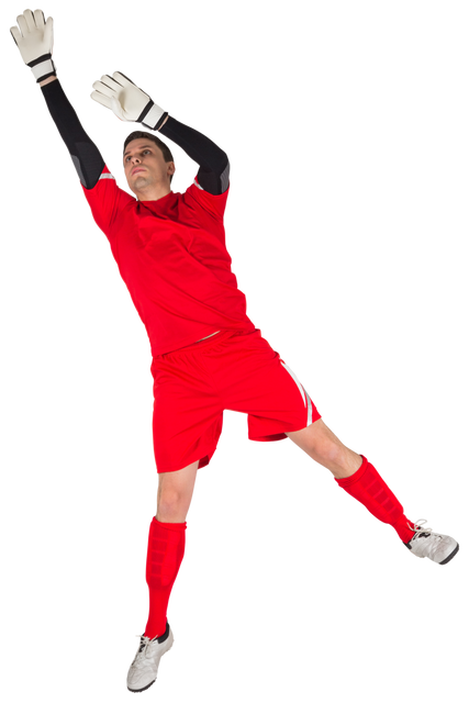 Transparent Background Soccer Goalkeeper in Mid-Air Catch Action - Download Free Stock Videos Pikwizard.com