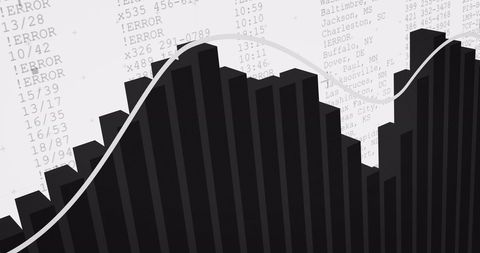 Financial Data Visualization with Bar Charts and Error Information - Download Free Stock Images Pikwizard.com